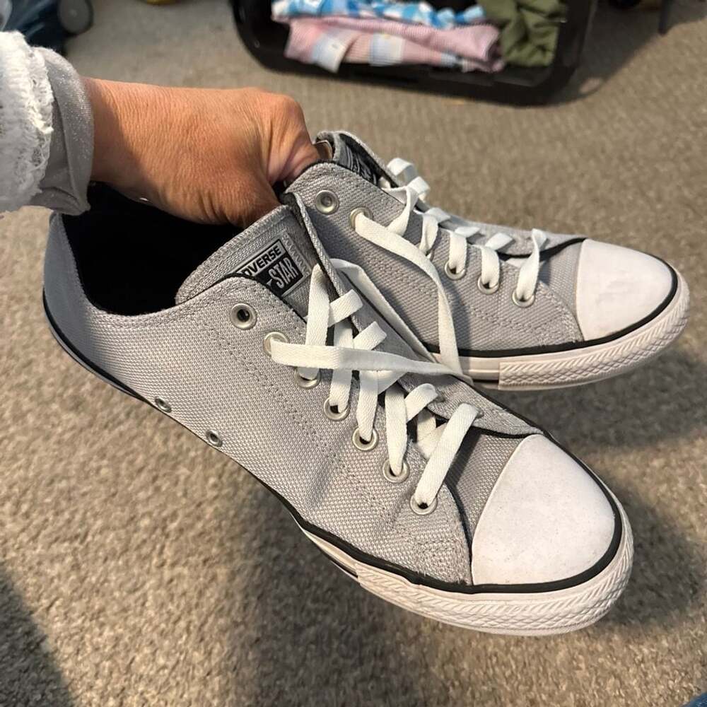 Converse All Star OX Size 10 Grey Woven Low Top Sneaker